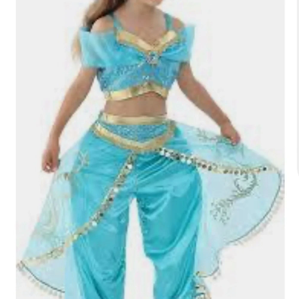 Arabian Princess inspired Jazmin Costume 2 Piece Outfit for children size (9/10)